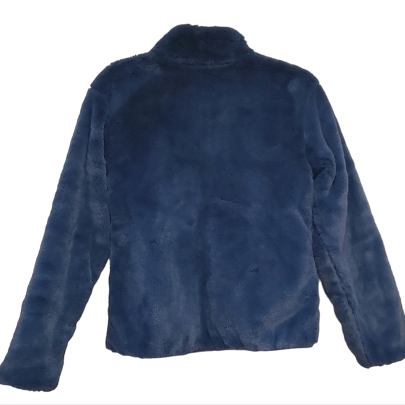 Girls Northface reversible jacket size L (12) color navy blue - Picture 4 of 5